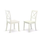 Set da pranzo 5 pezzi bianco lino – tavolo rettangolare 42x60" con prolunga e 4 sedie