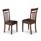 Set da pranzo in legno massello di mogano da 5 pezzi – 4 posti a sedere