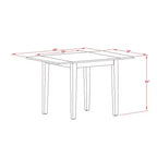 Set da pranzo in legno massello di mogano da 5 pezzi – 4 posti a sedere