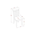 Set da pranzo in legno massello di mogano da 5 pezzi – 4 posti a sedere
