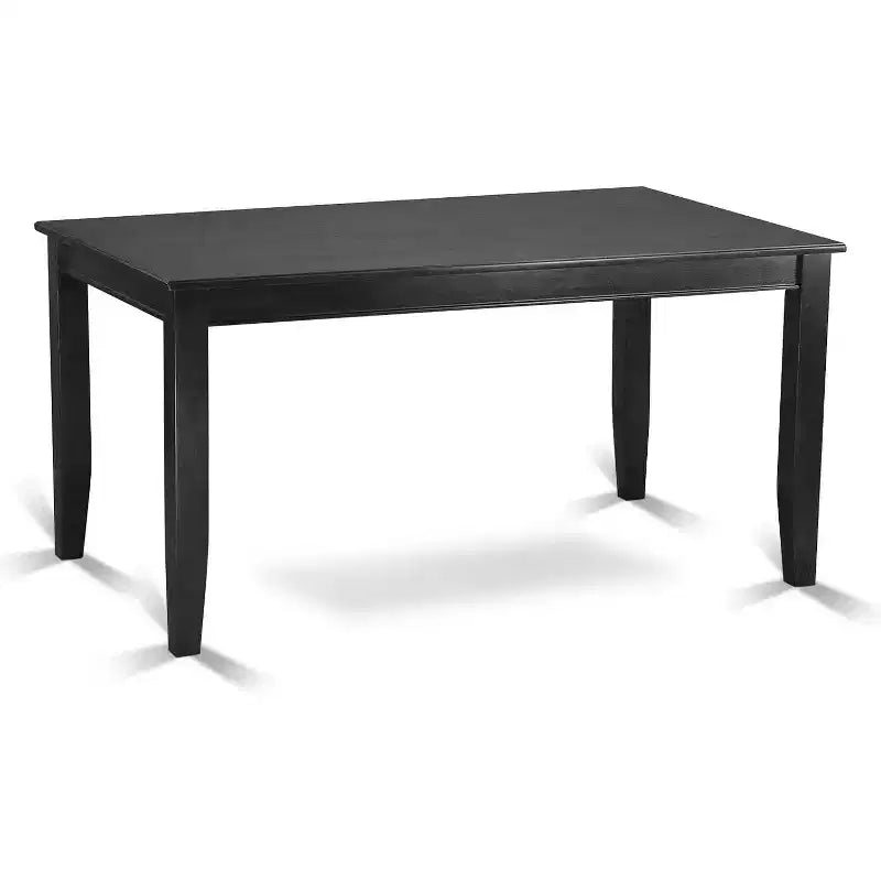 Set da pranzo rettangolare 7 pezzi – Tavolo 152 cm e 6 sedie Parsons in similpelle, allungabile