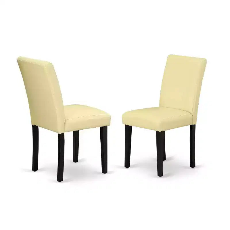 Set da pranzo rettangolare 7 pezzi – Tavolo 152 cm e 6 sedie Parsons in similpelle, allungabile