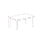 Set da pranzo rettangolare 7 pezzi – Tavolo 152 cm e 6 sedie Parsons in similpelle, allungabile