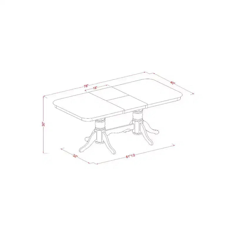 Set da pranzo moderno bohémien stile fattoria in 5 pezzi – Tavolo allungabile e sedie, posti a sedere fino a 8 persone