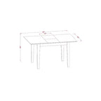 Set da Pranzo Rettangolare Stile Country Francese da 3 Pezzi con Prolunga a Farfalla – Tavolo da 48/60" e 2 Sedie