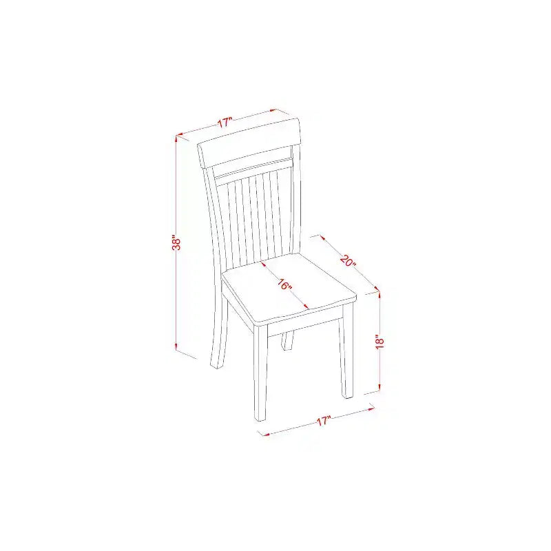 Set da pranzo cappuccino in legno massello rotondo 3 pezzi con 2 sedie – Base a piedistallo