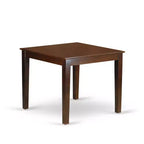 Set da pranzo quadrato in legno massello di mogano a 5 pezzi – 4 posti a sedere