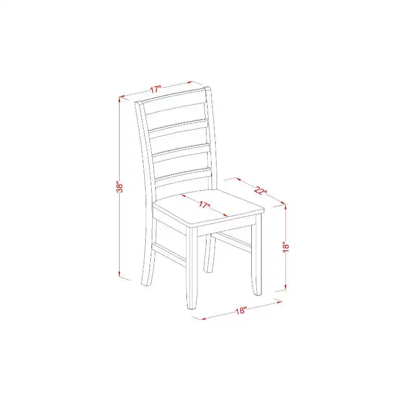 Set da 5 pezzi tavolo da pranzo rotondo e sedie Gothic – Dinette con finitura nera