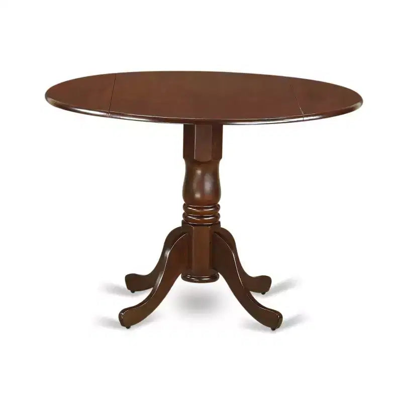 Set da pranzo Boho con tavolo rotondo a ribalta e 4 sedie in lino color crema, 5 pezzi