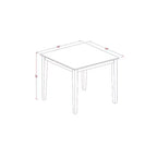 Set Sala da Pranzo Quadrato da 3 Pezzi – Tavolo Rosa Flamingo da 36" e 2 Sedie Parsons in Pelle PU