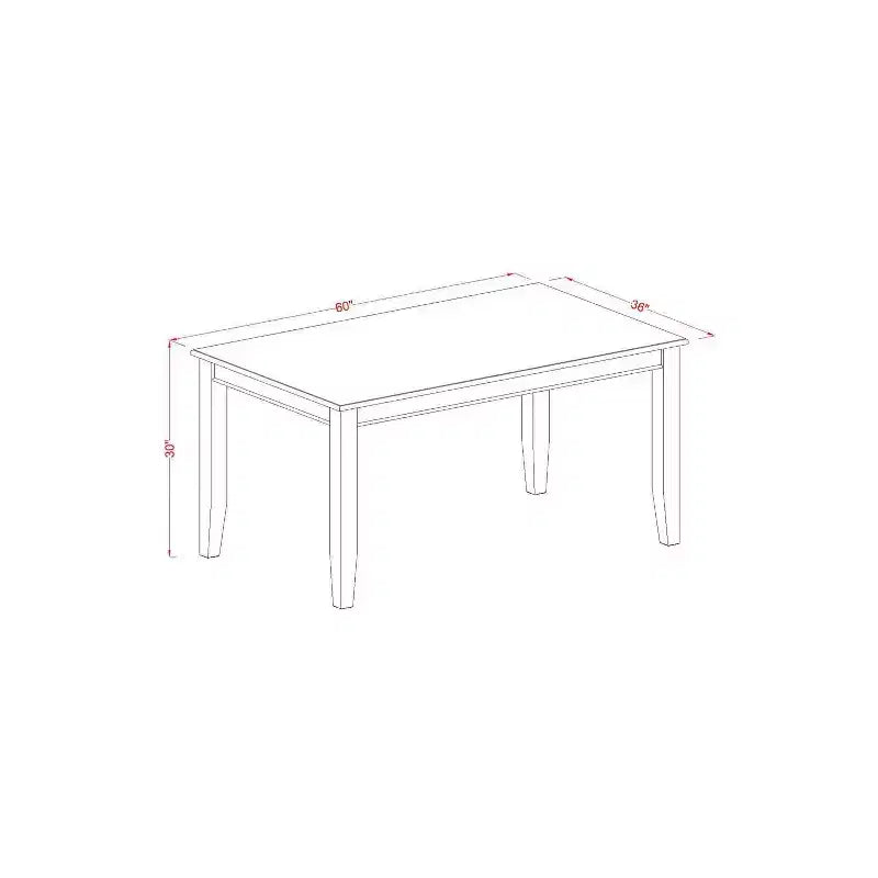 Set da pranzo rettangolare da 7 pezzi con 6 sedie in similpelle – Finitura nera
