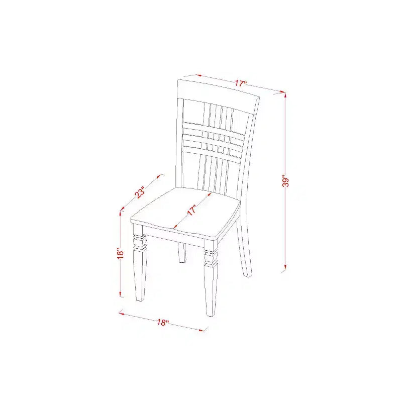 Set da Pranzo di 7 Pezzi in Legno Massello Lino Bianco con 6 Sedie