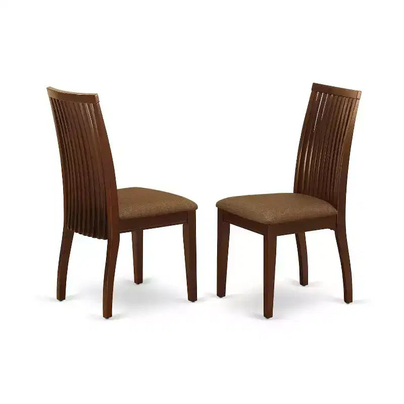 Set da pranzo rettangolare in mogano massello da 5 pezzi – 4 posti a sedere