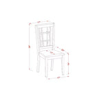 Set Sala da Pranzo 7 Pezzi in Legno Massello con 6 Sedie – Tavolo da Cucina