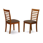 Set di tavolo e sedie da pranzo rustico per 4 persone – Dinette da cucina marrone sella
