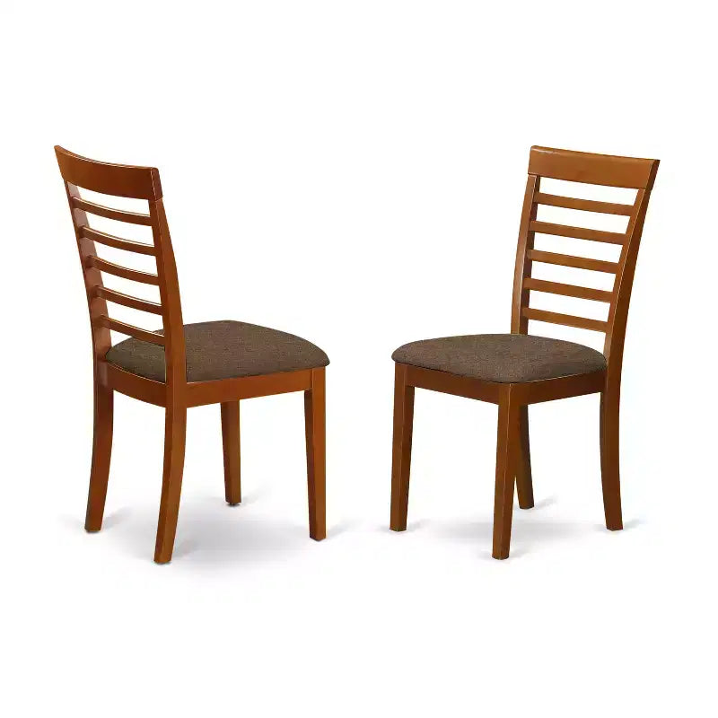 Set di tavolo e sedie da pranzo rustico per 4 persone – Dinette da cucina marrone sella