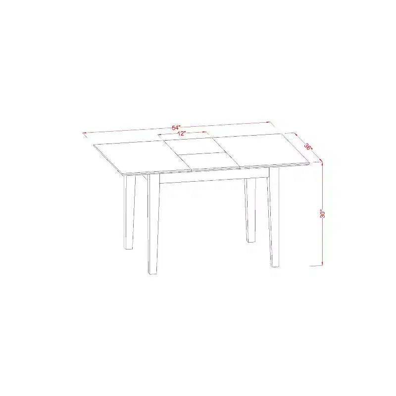 Set di tavolo e sedie da pranzo rustico per 4 persone – Dinette da cucina marrone sella