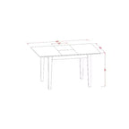 Set di tavolo e sedie da pranzo rustico per 4 persone – Dinette da cucina marrone sella