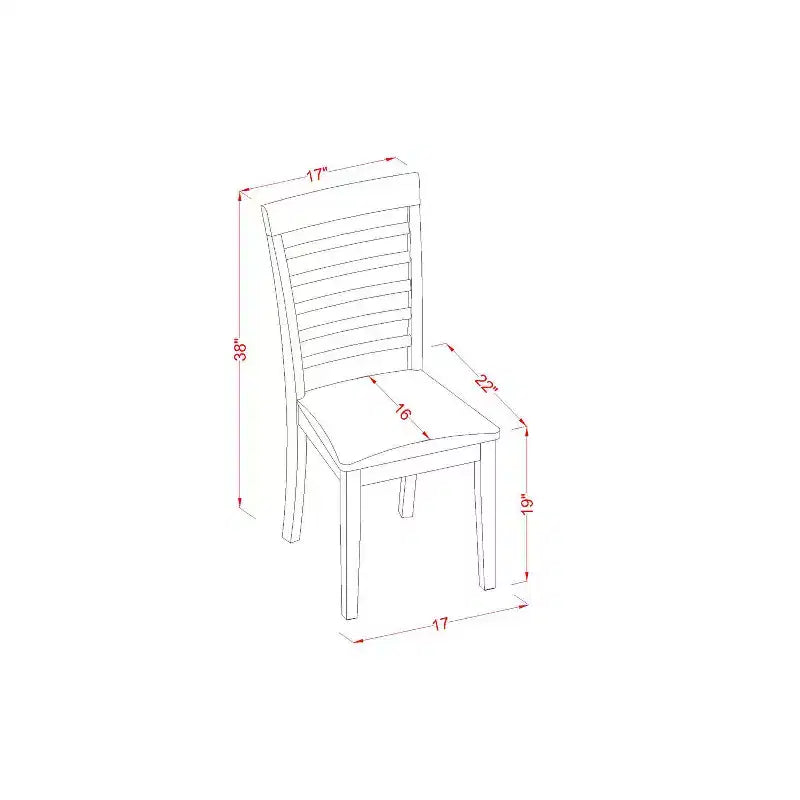 Set di tavolo e sedie da pranzo rustico per 4 persone – Dinette da cucina marrone sella