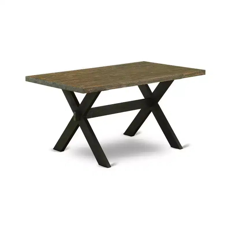 Set da pranzo Jacobean in legno massiccio da 6 pezzi con panca e 4 sedie
