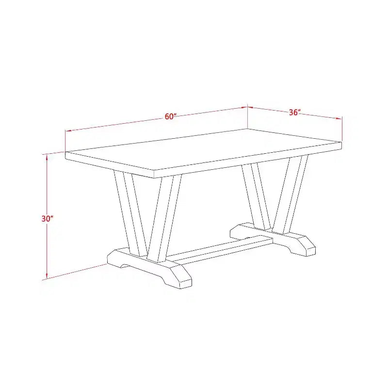 Set da pranzo Jacobean in legno massiccio da 6 pezzi con panca e 4 sedie