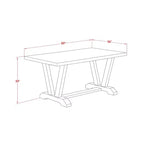 Set da pranzo Jacobean in legno massiccio da 6 pezzi con panca e 4 sedie