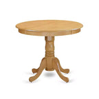 Set da Pranzo Rotondo 5 Pezzi – Finitura Quercia Rustica e Sedie in Lino Cachi Scuro, 4 Posti