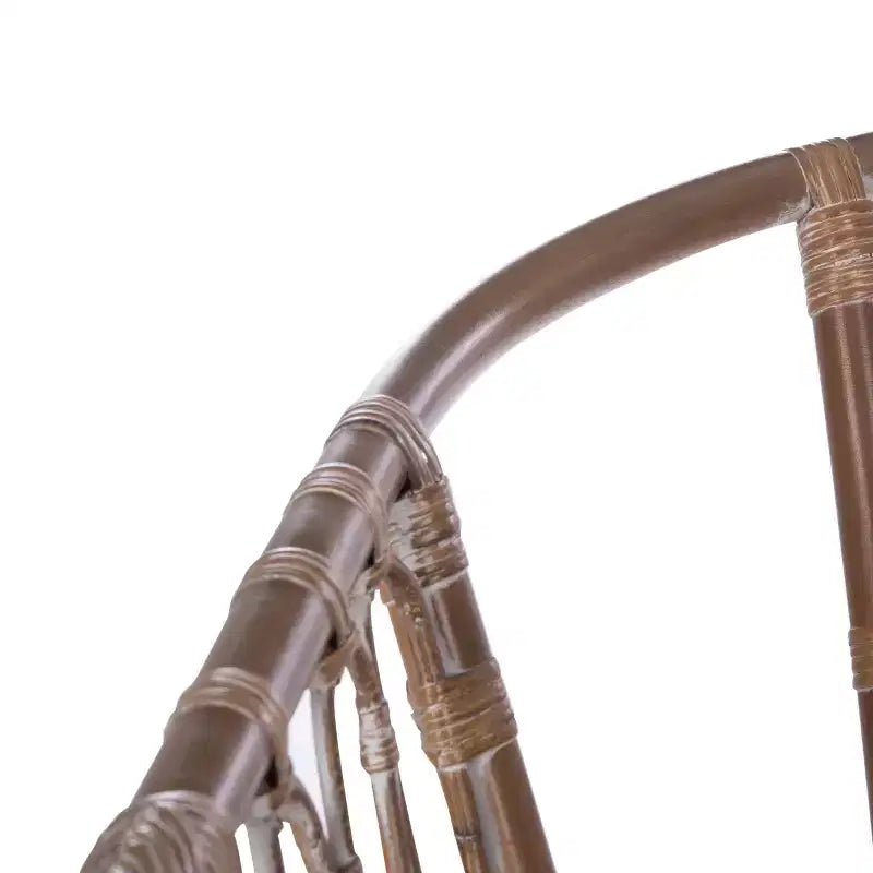 Poltrona d'accento in rattan – Nera, capacità 113 kg, nessun montaggio richiesto