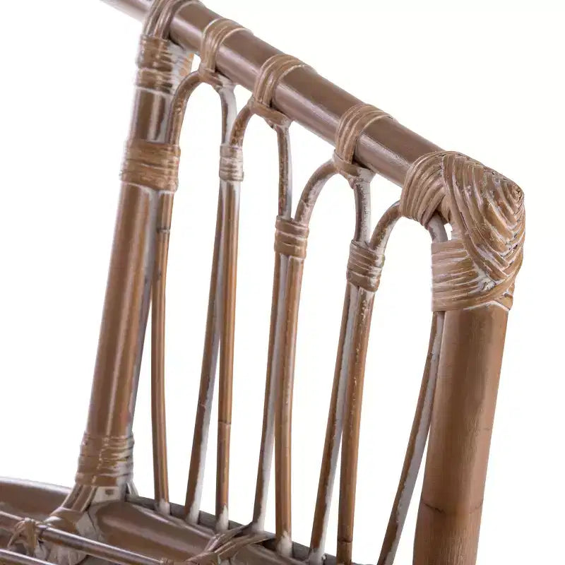 Poltrona d'accento in rattan – Nera, capacità 113 kg, nessun montaggio richiesto