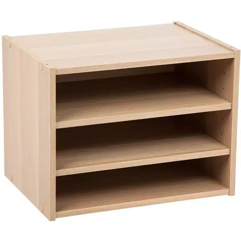 Contenitore portaoggetti modulare impilabile in legno con ripiano regolabile – Organizer da scrivania impilabile