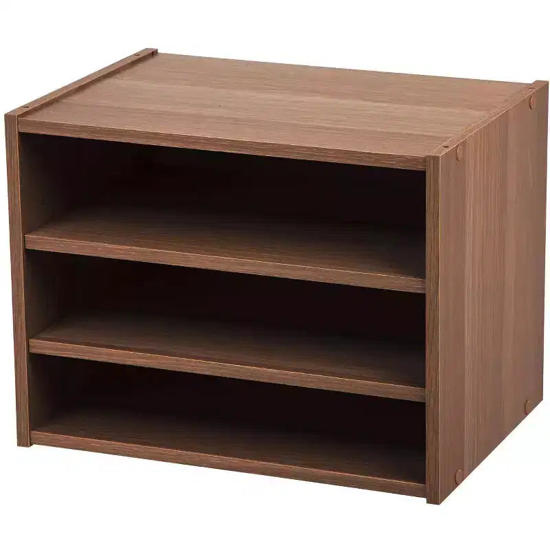 Contenitore portaoggetti modulare impilabile in legno con ripiano regolabile – Organizer da scrivania impilabile